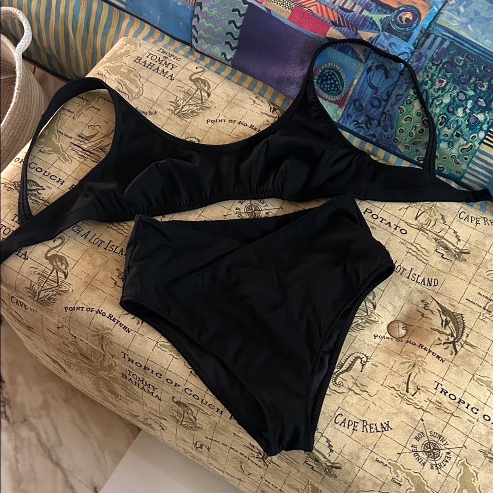 Fabletics Black High-Waist Bikini Set